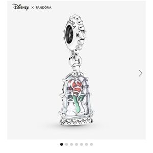Pandora Beauty and the Beast Enchanted Rose Dangle Charm
